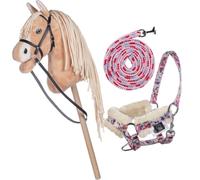 Brama West Hobby Horse HKM - Juego de cabestro y cabestro con diseño de caballo y cabestro (flor)