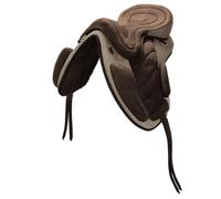 Brama West Sillín infantil sin árboles "Safety", tamaño del asiento 13", incluye estribos y correa de sillín (beige/marrón 13")