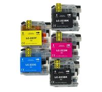 Bramacartuchos - Pack de 5 Cartuchos Compatibles para Brother LC223 / LC221XL - Alta Capacidad, Negro y Color, Reemplazo de Tinta de Calidad