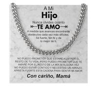 Bramart Collar Hombre Para mi Hijo Regalo de Cumpleaños para Hijos Idea de Regalo Ideas para Él en Navidad Cumpleaños - Caja con DEDICATORIA incluida (Hijo)