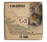 Bramart Collar Mujer A Mi Esposa Idea de Regalo para Ella Acabado en Plata y Oro Joyería Aniversario de Boda Ideas de Regalos - Estuche con DEDICATORIA incluida (Esposa 4)