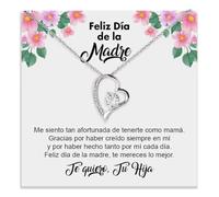 Bramart Collar Mujer Mamá Idea regalo para ella Acabado en Plata Oro Joya Madre Ideas Regalos Día de la madre Colgante - Estuche con DEDICATORIA incluido (Día de la Madre)