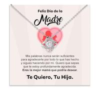 Bramart Collar Mujer Mamá Idea regalo para ella Acabado en Plata Oro Joya Madre Ideas Regalos Día de la madre Colgante - Estuche con DEDICATORIA incluido (Día de la Madre 1)