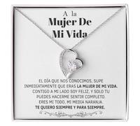 Bramart Regalo original para novia - Collar romántico de plata para aniversario, cumpleaños, San Valentín, Navidad o bodas, ideal para esposa o pareja enamorada