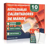 BRAMBLE 20 Calentadores de Manos Reutilizables (10 Pares, 8 Horas de Calor Durante 10 Días) - Hand Warmer Almohadillas Calientamanos
