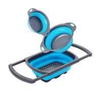 Bramble - 3 Escurridores de Cocina de Silicona Plegable - Set de Escurridores Ideal para Fregaderos con Tamaños Convenientes