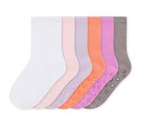 Bramble & Bear pack de 6/12 Calcetines de agarre unisex para bebés, Calcetines antideslizantes de algodón suave, Surtido de azules y rosas en tallas de 0 a 5 años, Surtido Rosa (Pack de 6), 0-6 meses