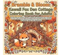 Bramble & Bloom: Kawaii Fox Den Cottage Coloring Book for Adults: 40 Whimsical Kawaii Designs Featuring Adorable Fox Families in Cozy Woodland Den ... Forest Homes for Stress Relief and Relaxation