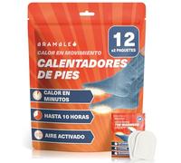 Bramble - Calentadores de Dedos Adhesivos (12 Pares, 24 en Total) - Parches Adhesivos ultrafinos para Zapatos y Botas - Se activan con el Aire y no Dejan Olor - hasta 10 Horas de Calor