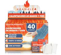Bramble - Calentadores de Manos y pies (40 Pares, 80 en Total) - Calentadores Desechables de Bolsillo para Manos y pies Adhesivos - Activados por Aire y sin Olor - hasta 10 Horas de Calor