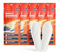 Bramble Calentadores de Plantillas para Pies - Calentadores Naturales, inodoros, activados por Aire - hasta 10 Horas de Calor - 5 Pares (10 Calientapiés)