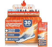 Bramble - Plantillas calentadoras para pies (30 Pares, 60 en Total) - Plantillas calentadoras para Zapatos y Botas - Activadas por Aire y sin Olor - hasta 10 Horas de Calor