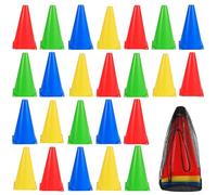Bramble Set di 24 Piccoli Coni Segnaletici 18 cm | Vari Colori | Perfetto per Feste e Allenamenti
