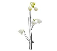 Branch-Shaped Floral Brooch - Vintage Tree Branch Design With Flower & Pearl Accents | Silver-Tone Alloy Rhinestone Brooch Pin For Women's Jackets, Scarves, Hats
