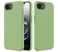 BRAND SET Funda de Silicona para iPhone 16e, Tacto Suave, Antigolpes y Antirayas, Case Premium con Forro de Microfibra,Verde Menta
