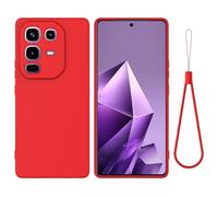 BRAND SET Funda de Silicona Suave para Infinix Note 50 Pro+, Carcasa Antigolpes con Forro de Microfibra, Protección Antiarañazos para Hombres y Mujeres Funda para Infinix Note 50 Pro+ (Rojo)