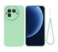 BRAND SET Funda de Silicona Suave para Realme GT 8 Pro, Carcasa Antigolpes con Forro de Microfibra, Protección Antiarañazos para Hombres y Mujeres Funda para Realme GT 8 Pro (Verde Menta)