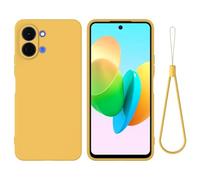 BRAND SET Funda de Silicona Suave para Tecno Spark Go 3, Carcasa Antigolpes con Forro de Microfibra, Protección Antiarañazos para Hombres y Mujeres Funda para Tecno Spark Go 3 (Amarillo Limón)