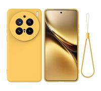 BRAND SET Funda de Silicona Suave para Vivo X200 Pro, Carcasa Antigolpes con Forro de Microfibra, Protección Antiarañazos para Hombres y Mujeres Funda para Vivo X200 Pro (Amarillo Limón)