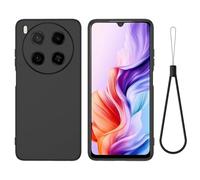 BRAND SET Funda de Silicona Suave para ZTE Blade V70 MAX, Carcasa Antigolpes con Forro de Microfibra, Protección Antiarañazos para Hombres y Mujeres Funda para ZTE Blade V70 MAX (Negro)