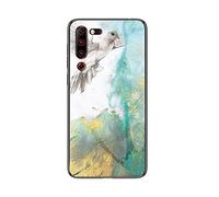 BRAND SET Funda Lenovo Z6 Pro,Caja de Vidrio de mármol Templado Funda de Silicona Ultrafina para Lenovo Z6 Pro (Paloma)