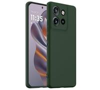 BRAND SET Funda Magnética de Silicona para Motorola ThinkPhone 25, Funda Antigolpes con Anillo Magnético Integrado, Carcasa Protectora Soft Touch, Compatible con Carga Inalámbrica (Verde Oscuro)