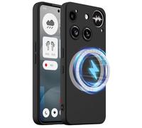 BRAND SET Funda Magnética de Silicona para Nothing Phone 3, Funda Antigolpes con Anillo Magnético Integrado, Carcasa Protectora Soft Touch, Compatible con Carga Inalámbrica (Negro Intenso)