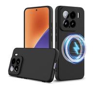 BRAND SET Funda Magnética de Silicona para Xiaomi 15, Funda Antigolpes con Anillo Magnético Integrado, Carcasa Protectora Soft Touch, Compatible con Carga Inalámbrica (Negro Intenso)