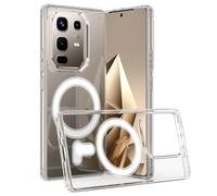 BRAND SET Funda magnética para Infinix Note 50 Pro+, transparente, resistente a los golpes, con anillo magnético, parte trasera antiamarillentas, marco de TPU, compatible con funda de carga