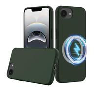 BRAND SET Funda Magnética para iPhone 16e Compatible con mag-Safe, Tacto Suave con Forro de Microfibra Carcasa Protectora Silicona para iPhone 16e Case (Verde Oscuro)