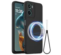 BRAND SET Funda Magnética para Motorola Moto G05 Compatible con mag-Safe, Tacto Suave con Forro de Microfibra Carcasa Protectora Silicona para Motorola Moto G05 Case (Negro Intenso)