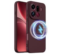 BRAND SET Funda Magnética para OPPO Find X9 Pro Compatible con mag-Safe, Tacto Suave con Forro de Microfibra Carcasa Protectora Silicona para OPPO Find X9 Pro Case (Ciruela)