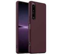 BRAND SET Funda Magnética para Sony Xperia 1 IV Compatible con mag-Safe, Tacto Suave con Forro de Microfibra Carcasa Protectora Silicona para Sony Xperia 1 IV Case (Ciruela)