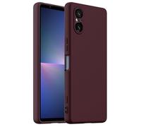 BRAND SET Funda Magnética para Sony Xperia 5 V Compatible con mag-Safe, Tacto Suave con Forro de Microfibra Carcasa Protectora Silicona para Sony Xperia 5 V Case (Ciruela)