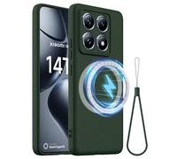 BRAND SET Funda Magnética para Xiaomi 14T Pro Compatible con mag-Safe, Tacto Suave con Forro de Microfibra Carcasa Protectora Silicona para Xiaomi 14T Pro Case (Verde Oscuro)