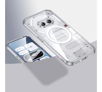 BRAND SET Funda Nothing Phone (2a),Funda Nothing Phone (2a) con Marco de TPU Ultrafino,con Anillo magnético en la Parte Posterior para Soporte de Carga inalámbrica y Soporte para automóvil-Cristal