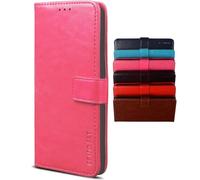 BRAND SET Funda para Samsung Galaxy S25 Ultra - Carcasa Tipo Libro de Cuero PU Premium con Tarjetero, Soporte, Cierre Magnético, Funda Protectora para Samsung S25 Ultra (Rosa Rojo)
