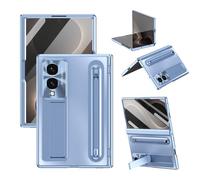 BRAND SET Funda para Samsung Galaxy Z Fold8 con Protector de Pantalla Integrado, Soporte Oculto, Porta Lápiz con Stylus, Protección de Bisagra, PC Antigolpes, Azul