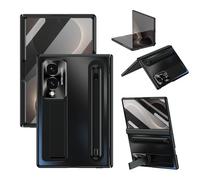 BRAND SET Funda para Samsung Galaxy Z Fold8 con Protector de Pantalla Integrado, Soporte Oculto, Porta Lápiz con Stylus, Protección de Bisagra, PC Antigolpes, Negro