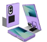 BRAND SET Funda para Samsung Galaxy Z Fold8, Funda PC Antigolpes con Soporte, Protección de Cámara Elevada, Funda Protectora Resistente, Violeta