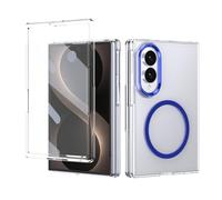 BRAND SET Funda para Samsung Galaxy Z Fold8, Protector de Pantalla Integrado, Protección de Cámara, Carga Inalámbrica, Cover PC Antigolpes, Azul