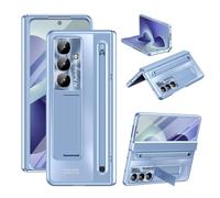 BRAND SET Funda para Samsung Galaxy Z Fold8 Ultra con Protector de Pantalla Integrado, Soporte Oculto, Porta Lápiz con Stylus, Protección de Bisagra, PC Antigolpes, Azul