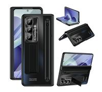 BRAND SET Funda para Samsung Galaxy Z Fold8 Ultra con Protector de Pantalla Integrado, Soporte Oculto, Porta Lápiz con Stylus, Protección de Bisagra, PC Antigolpes, Negro
