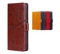 BRAND SET Funda para Vivo V21e 5G, Carcasa Libro Tapa [Cierre Magnético] [Ranura para Tarjeta] Case Flip Leather Soporte Wallet Antigolpes Cover para Vivo V21e 5G(Marron Oscuro)