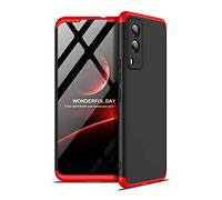 BRAND SET Funda para Vivo V21e 5G Mate PC Case Silky Ultra Slim Anti-Rasguño Fit Carcasa Rígida para Vivo V21e 5G-Rojo Negro