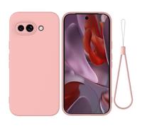 BRAND SET Funda Silicona para Google Pixel 9A, Tacto Suave, Antigolpes y Antirayas, Silicona Case Premium con Forro de Microfibra Compatible con Google Pixel 9A Funda (Rosa Arena)