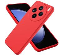 BRAND SET Funda Silicona para Vivo X200, Tacto Suave, Antigolpes y Antirayas, Silicona Case Premium con Forro de Microfibra Compatible con Vivo X200 Funda (Rojo)