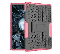 BRAND SET Fundas para Realme Pad 10.4" Cárcasa Silicona Suave TPU + PC Armadura Híbrida Antigolpes Protector Case Cover Bumper Cubierta Protectora, Carcasa para Realme Pad 10.4"-Rosa roja