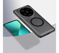 BRAND SET para Funda Xiaomi 14 Ultra, Funda Xiaomi 14 Ultra con Marco de TPU Ultrafino, con Anillo magnético en la Parte Posterior para Soporte de Carga inalámbrica y Soporte para automóvil-Negro