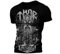 Brand-xrbanime Camiseta De Hombre Viking Warrior ¡Imprescindible para Los Amantes De La Cultura Rúnica